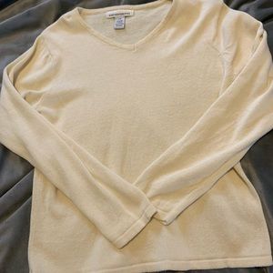 Cream cotton linen sweater